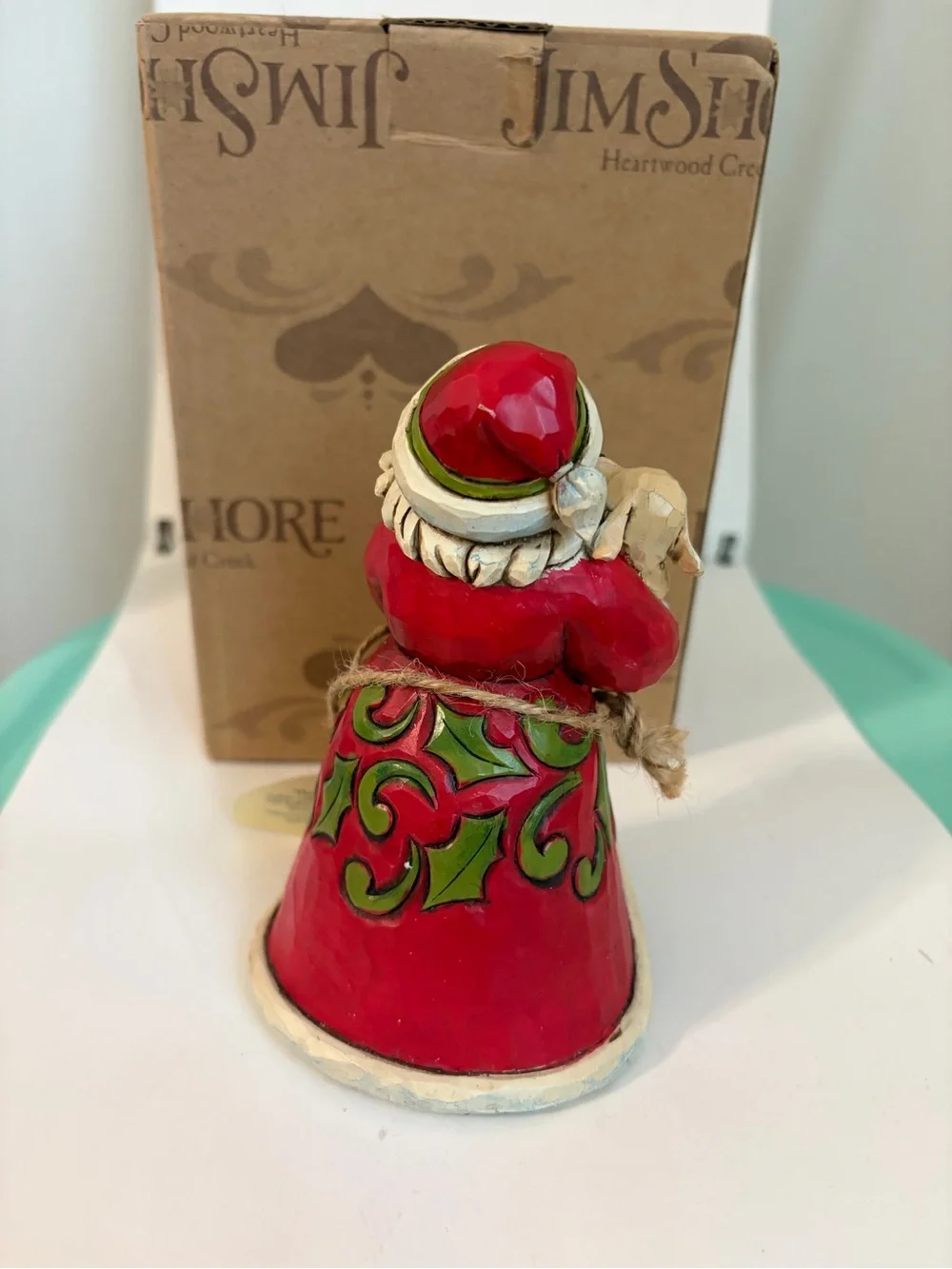 Jim Shore 2014  Pint Sized Santa with Puppy 5.5” Christmas Figurine